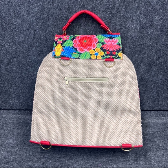 Embroidered Native Mexican Handmade Handbag -Maria Jute - Picture 3 of 11